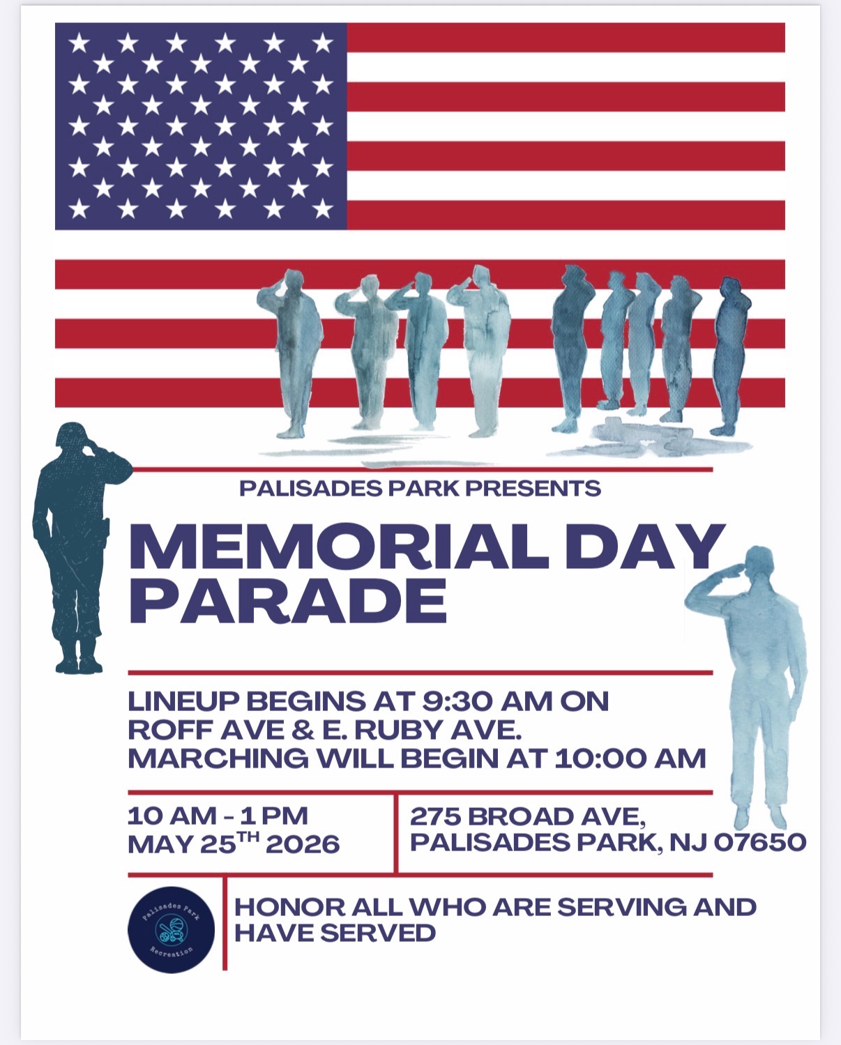 Memorial Day Parade 2026 – Palisades Park