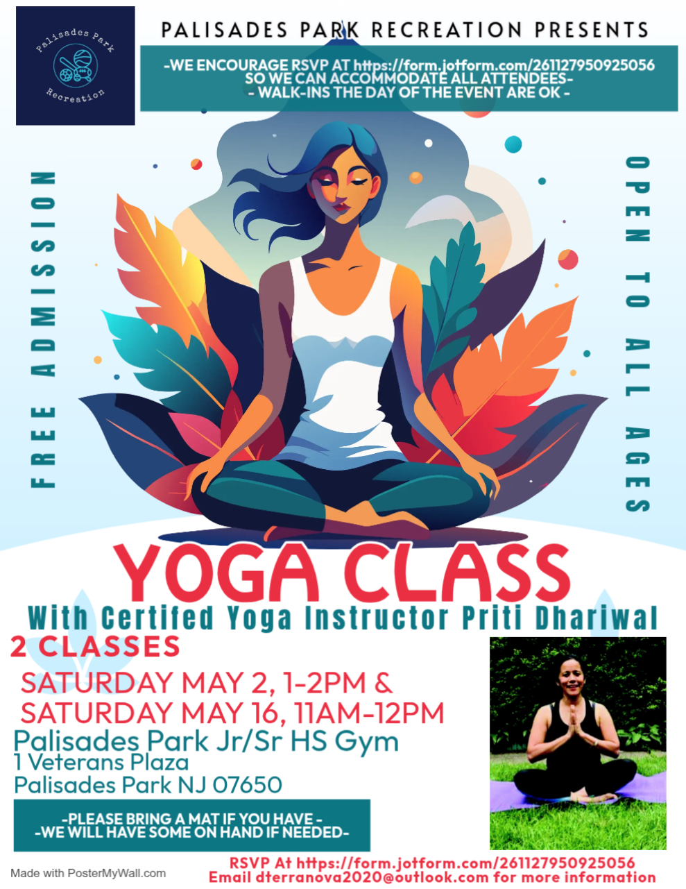 Yoga Class Flyer – Palisades Park Recreation