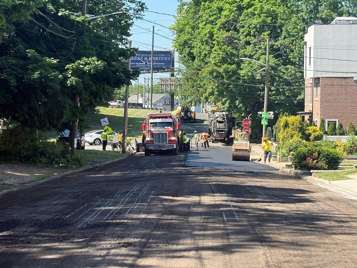 5th Street road paving construction Palisades Park