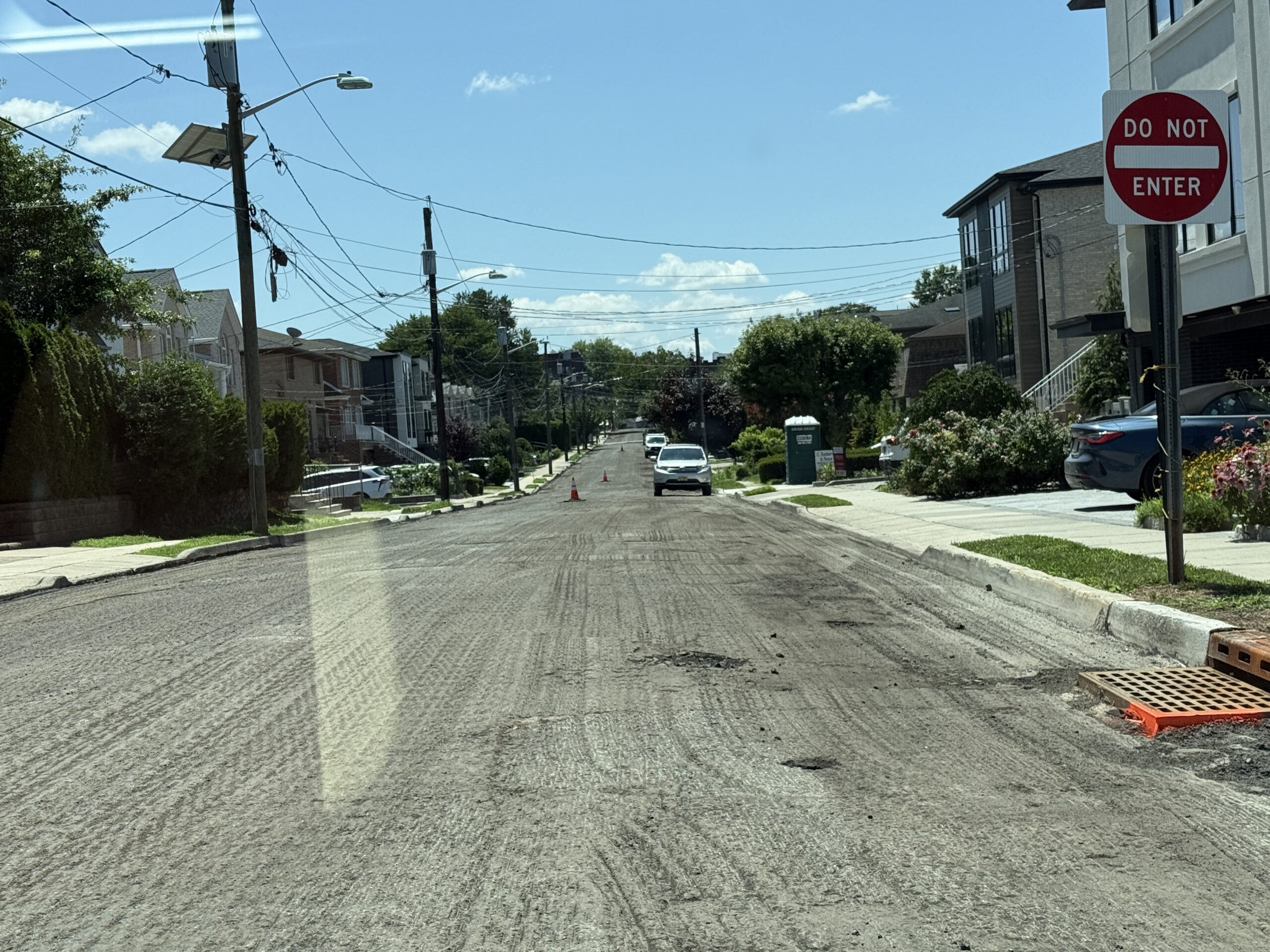 1st Street repaving after stormwater drain installation