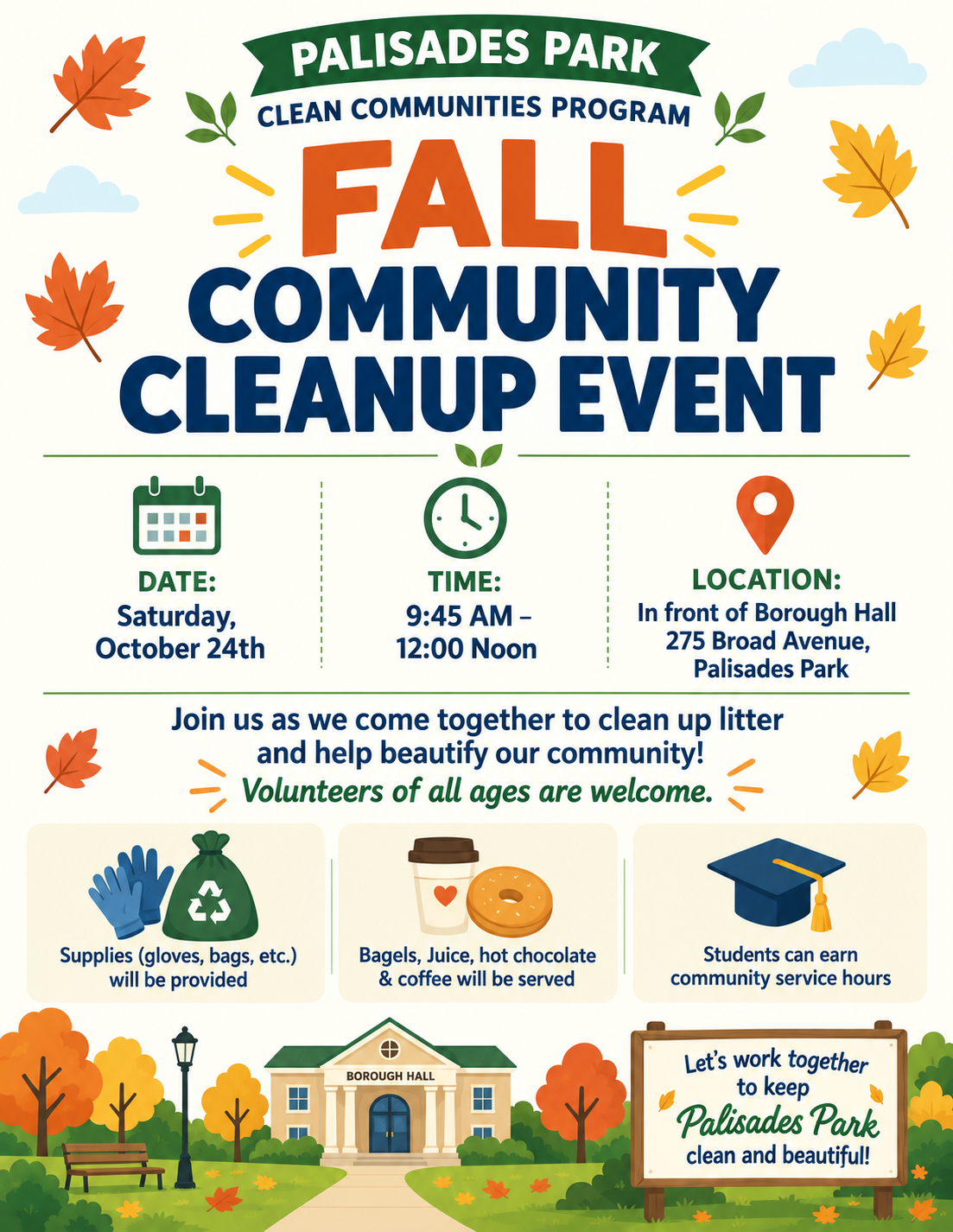 Fall Community Cleanup Event Flyer