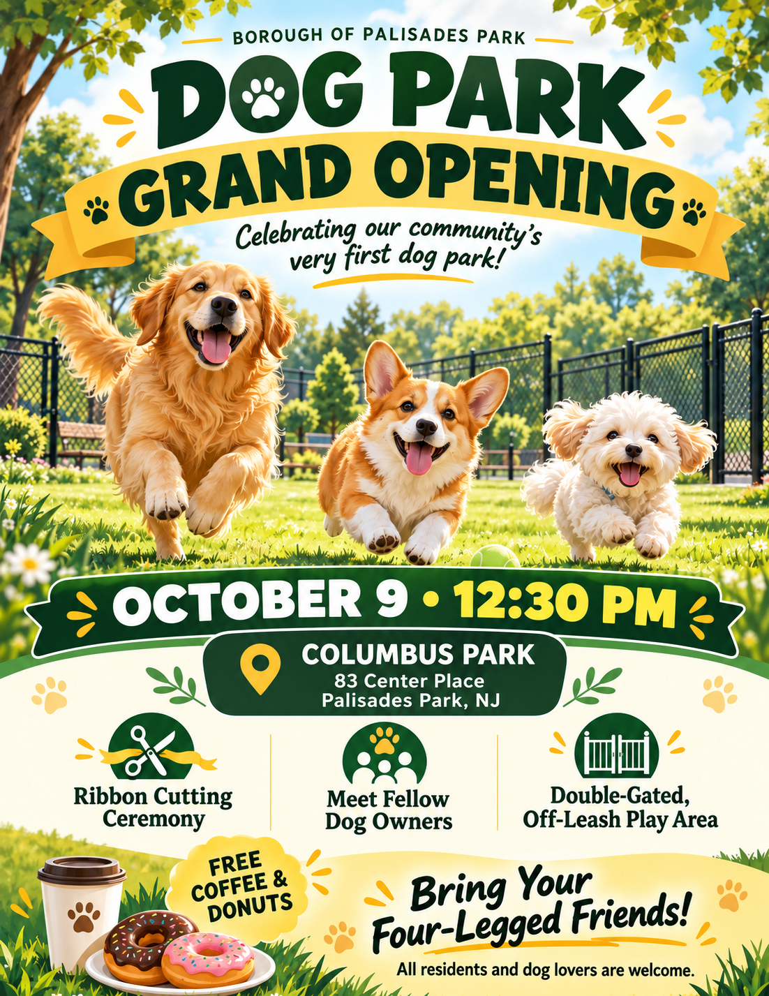 Dog Park Grand Opening Flyer